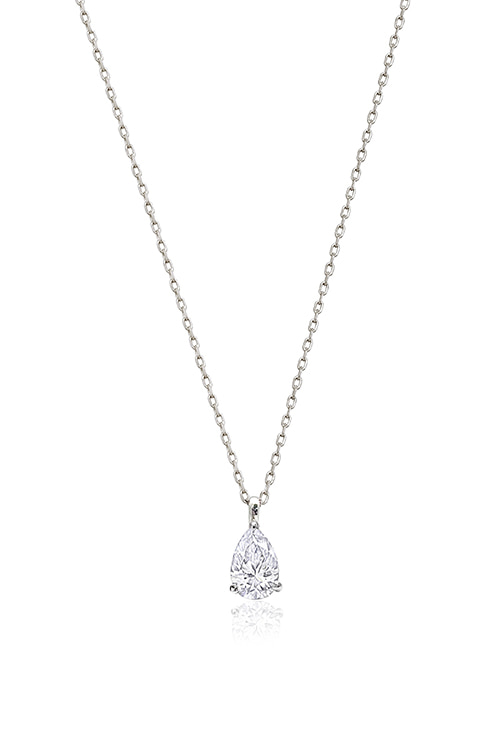 PS115 0.5CT Pear Moissanite NECKLACE