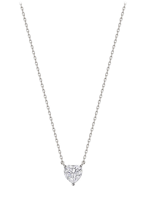 PS116 0.3CT Heart Moissanite NECKLACE