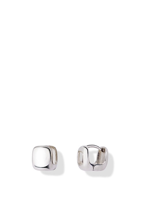 PS117 Silver Square Earrings